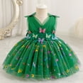 thumbnail image 5 of OBEEII Kids Girls Ruffle Mesh Tulle Dress Fashion 3D Butterflies V-Backless Wedding Pageant Gowns Dress Formal Prom Dance Dresses, 5 of 9