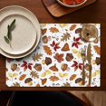 thumbnail image 5 of Thanksgiving Festival Placemats Set of 4, 12x18 Inch Rustic Linen Table Mats with Pumpkin and Sunflower Pattern, Washable Farmhouse Dining Decor for Autumn Parties, 5 of 6