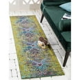thumbnail image 1 of Unique Loom 3140013 2 ft. x 6 ft. 7 in. Warhol Vita Runner Rug, Olive, 1 of 1