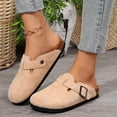 thumbnail image 5 of Chaussons Confortables pour Femmes en Cuir Suédé avec Semelle en Liège et Semelle Rembourrée en Liège, 5 of 5
