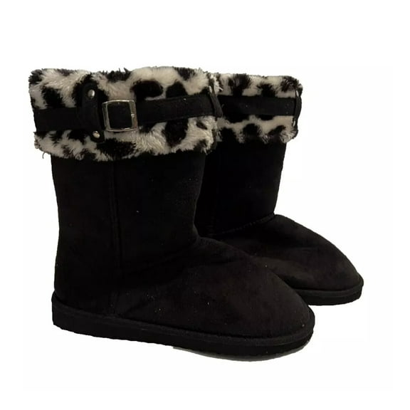 Women's Mid-Calf Winter Boots With Animal Print