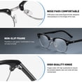 thumbnail image 4 of Gafas bloqueadoras de luz azul montura semimontada lentes transparentes UV para computadora y juegos, 4 of 7