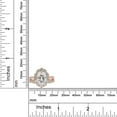 thumbnail image 6 of 2 3/4 Cttw Center 7X10MM Oval & Round Cut Lab Created Moissanite Diamond Halo Vintage Bridal Ring Set Jewelry Gift for Women in 14K Rose Gold Over Sterling Silver(G-H Color,VVS1 Clarity, 2.75 Cttw)-4, 6 of 8