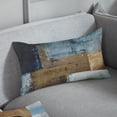 thumbnail image 3 of Throw Pillow Covers Modern Home Art Decor, 12 x 20 Inches Set of 2 Pillow Cases Decorative, Abstract Oil Painting Pillowcases for Bedroom, Living Room, Brown Blue, 3 of 6