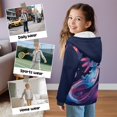 thumbnail image 3 of KUIFORTI Blue Axolotl Girls Sweatshirt Fleece-Lined Warm Sweatshirt with Pocket for Girl Thick Full Zip Up Casual Long Sleeve Jacket for Spring, Fall and Winter, 3 of 6