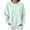 Turquoise #004, variant on Women Colorful Polka Dot Crewneck Sweatshirt, Drop Shoulder Long Sleeve Loose Fit Casual Pullover Tops for Fall, S
