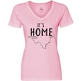 thumbnail image 3 of Inktastic Its Home- State of Texas Outline Distressed Text Women's V-Neck T-Shirt, 3 of 5