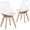 Clear, variant on Dining Chairs Set of 2, Clear Acrylic Mid Century Modern Kitchen Chairs with Soft Padded and Wood Legs for Dinner, Living Waiting Room, Bedroom, Apartment, Transparent