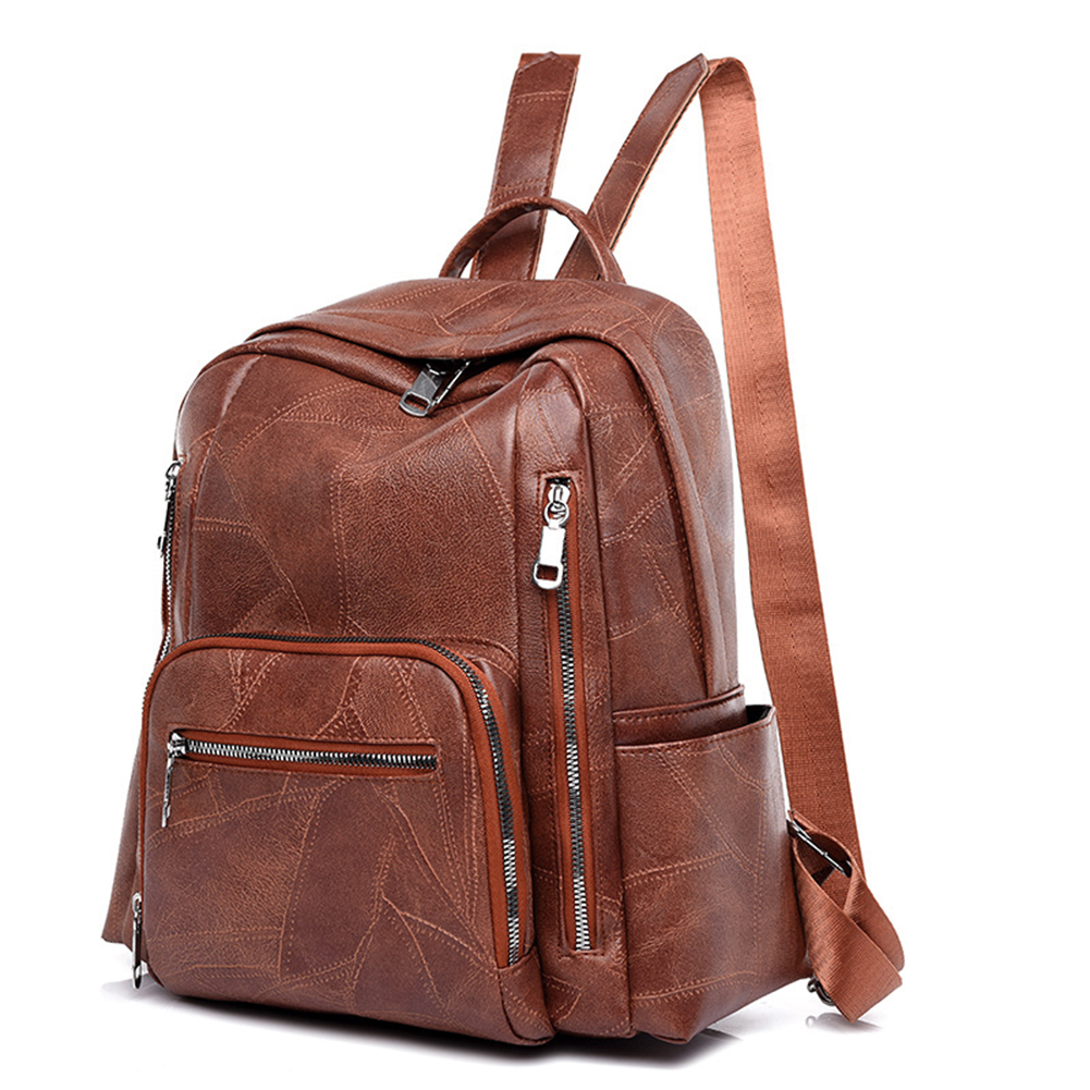 Leather Backpack Purse for Women Fashion Ladies Designer Large Backpack Travel Bag - image 1 of 6