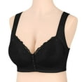 thumbnail image 5 of Bras for Women,Elderly Plus Size Front Closure Bra Wireless Support Comfort Soft Seamless Thin Camisole Top,Sports Bras for Women,Black,90E, 5 of 9