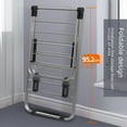 thumbnail image 3 of Étendoir à Linge Pliant Style Moderne Simple - Acier Inoxydable Résistant à la Rouille, Sans Installation, Design Gain de Place pour Maison et Balcon, Abordable 50-60 Yuans (TTG Gris, Modèle), 3 of 6