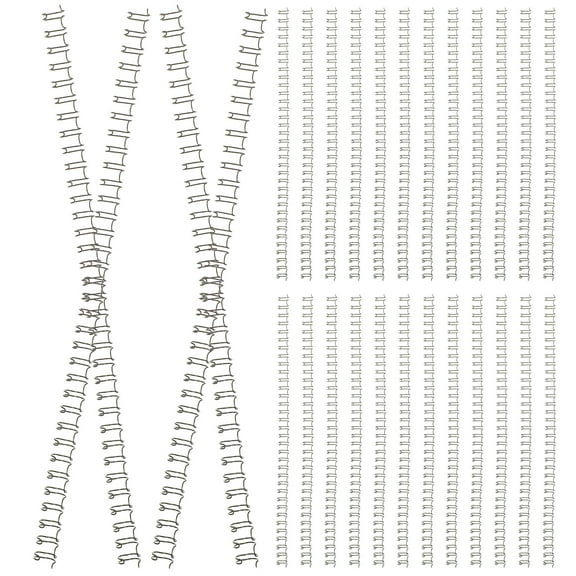 OUNONA 100 Pieces Double Wire Spiral Binding Coils for Loose Leaf Binders Notebooks and Document Binding Supplies