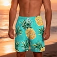 thumbnail image 2 of Beach Shorts With Double Layer Design For Summer Swimwear Island Print And Beach Style Men’s Board Shorts, 2 of 5