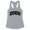 Heather Grey, variant on 2000 College Style Tank Top Fitted Racerback Women's Large White