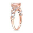 thumbnail image 4 of Gem & Harmony 1 5/8 Carat (Ctw) Morganite and Diamond Ring in 10K Rose Pink Gold for Women, 4 of 6