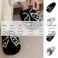 thumbnail image 3 of Cute Bow Fuzzy Slippers for Women, Womens Memory Foam Fluffy Warm Cozy Indoor House Shoes White, 3 of 9