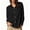Black, variant on Heart-Shaped Button Down Blouses for Women Solid Color Long Sleeve Lapel Shirts Trendy Casual Blouses