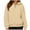 Beige, variant on Hooded Sweatshirts for Women Casual Quarter Zip Hoodies Fall Winter Relaxed Fit Long Sleeve Pullover Sweatshirt