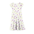 thumbnail image 4 of Tisuna Girls Summer Dress Floral Print Short Sleeve Crew Neck Dresses Fashion Comfortable Little Youth Girls Festival Party Playwear Dress White Size 14-15 Years, 4 of 5