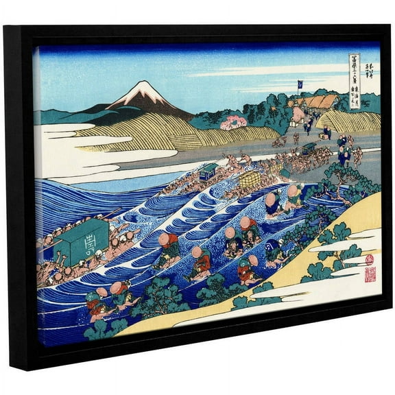 ArtWall Katsushika Hokusai "The Fuji From Kanaya on the Tokaido" Gallery-Wrapped Floater-Framed Canvas