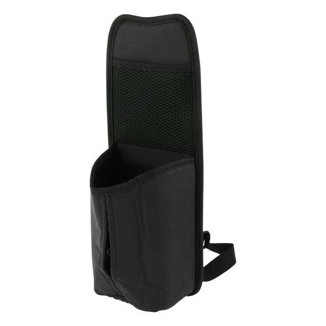 Estuche para Gafas de Sol de Coche Unique Bargains Soporte Universal Lado del Asiento para Gafas de Sol de Coche Cinta Fija de Cuero PU Negro 36x14.5cm