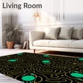 thumbnail image 2 of ODIKA 6x9 Machine Washable Non-Slip Area Rug, Nebula Dream Featuring Whirling Planets and Shooting Stars Ultra Soft Rug, None, 649353, 2 of 7