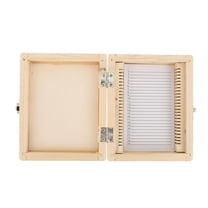 LEORX Microscope Slide Holder Wooden Storage Box with Fine Workmanship and Numbered Slots