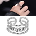 thumbnail image 3 of Stress Relief Ring, Free Rotating Fashionable Relaxing Opening Anxiety Ring  For Daily Wear, 3 of 8