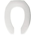 thumbnail image 2 of Bemis 2155SSCT346 Elongated Open Front Less Cover Commercial Plastic Toilet Seat in Biscuit with STA-TITE Self-Sustaining Check Hinge and DuraGuard, 2 of 2