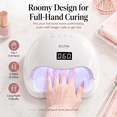 thumbnail image 3 of Morovan 48W UV LED Nail Lamp Fast Curing, 24 Beads Infrared Sensor Nail Dryer, 10/30/60/99s Timer Settings, Detachable Base, DIY Salon Manicure Art Tools, 3 of 9