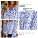 thumbnail image 4 of Camisa Suave, Blusa De Mujer Cómoda Transpirable Estampado Floral Escote En V Para Fiesta Para Citas ANGGREK  Otros, 4 of 7