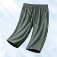 thumbnail image 6 of Qulqfy Women Shorts Summer High Waisted Wide Leg Quick Dry Green Shorts Casual Workout Knee Length Shorts for Women L, 6 of 7