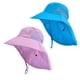 thumbnail image 1 of 2 piezas de sombrero para el sol para niños con solapa para el cuello, unisex, ajustable, de ala ancha, con protección solar para el verano, 1 of 5