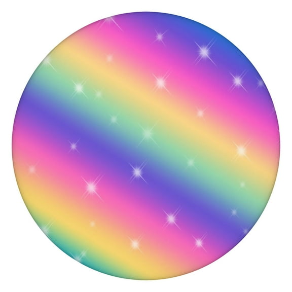 Psychedelic Art Tablecloth with Retro Vintage Abstract and Geometric Designs, Colorful Tie Dye, Rainbow Gradient, Modern Stylish Chic Decor