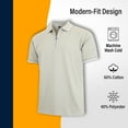 thumbnail image 3 of Men’s Modern Fit Polo Shirt with Zip Placket (S-2XL), 3 of 5