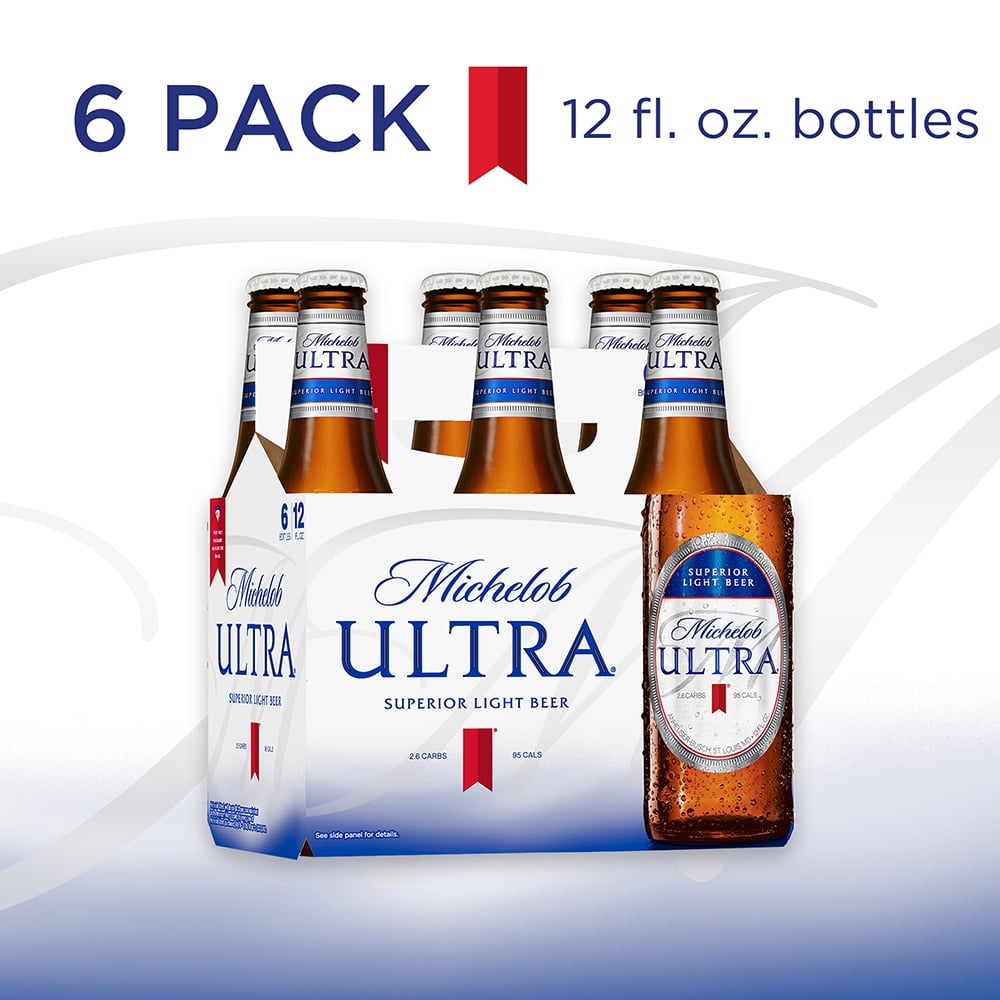 Michelob ULTRA Light Beer, 6 Pack Beer, 12 FL OZ Bottles - Walmart.com