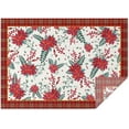 thumbnail image 1 of Nappe Flocon de Neige de Noël Couverture de Table Ronde Décoration de Noël Linge de Table Parfait pour Fête Cuisine Dîner, 60 Pouces X 84 Pouces Rond, 1 of 1