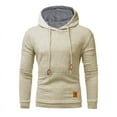 thumbnail image 1 of Fo Sweat à Capuche Classique Matelassé à Motif Carré pour Hommes (Beige, 4TG), 1 of 10