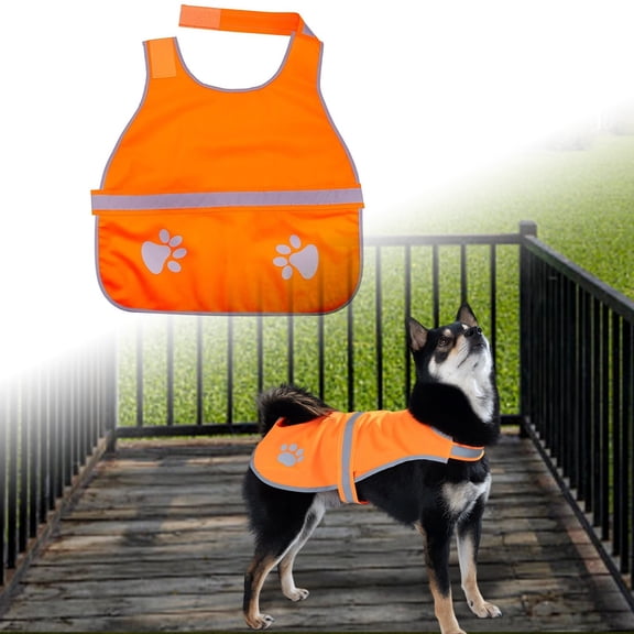 High Visibility Reflective Dog Vest for Night Walking Adjustable Pet Service Harness Outdoor
