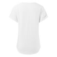thumbnail image 7 of Womens Summer Tops Ladies V Neck Long Sleeve Tops Long Sleeve Pullover Women Short Shirt Stretch V Neck T Shirt Women Loose Dress Athletic Tees for Boys Tee Shirts on Clearance White L, 7 of 7