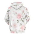 thumbnail image 3 of Pink Roses Floral Pattern_1 3d Sweatshirts Hoodie Fashion Casual Personality Men's Women Street Hoodie Pullovers Long Sleeve Comfortable Top, 3 of 6