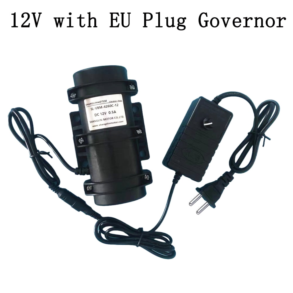 Vibration Motor,DC12V/24V 0.5A/0.35A Max Vibrating Motor with Governor  2800RPM Double Eccentric DC Vibrating Motor for Warn System Massage Chair