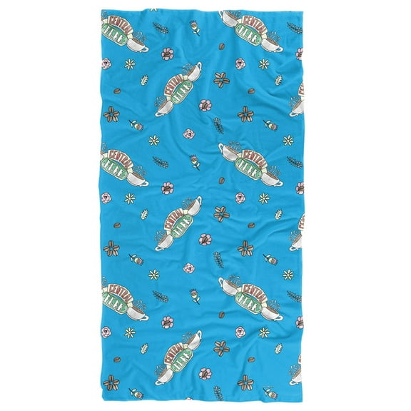 Friends Perk Pattern Officially Licensed Beach Towel 30' X 60'