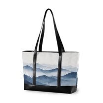 FORMRS Laptop Tote Bag for Women with 15.6" Computer Compartments Handbag, Watercolor Mountains