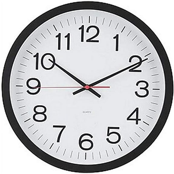 MyOfficeInnovations Wall Clock Plastic 14" Dia. (18380) 812295