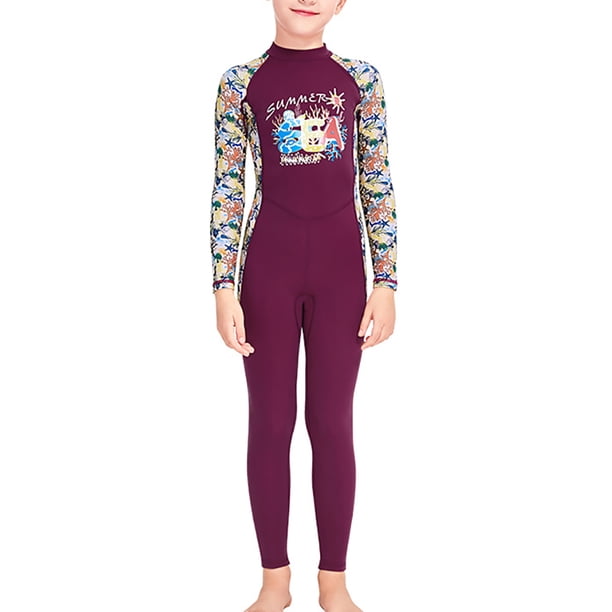 Muebles multicolores Traje de buceo Mangas largas y pantalones Mono de traje de baño para Snorkel Surfing Aplicable a todas las temporadas PURPLE XXL Speravity OD003660-10