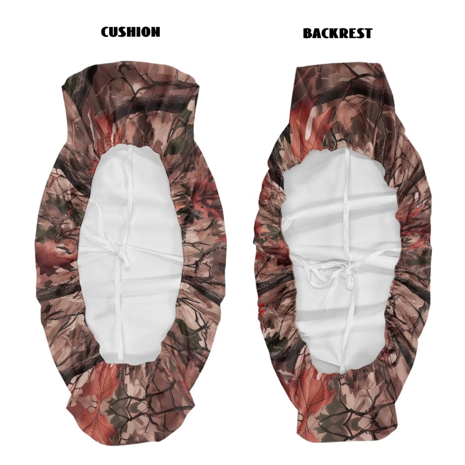 Yuyamidu Camo Hunting UTV Seat Cover Red Leaves Mule Bench Seat Cover Elastic Edging Dustproof UTV Accessories Compatible with Kawasaki Mule 3000 3010 3020 4000 4010 2001-2023 2025