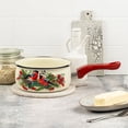 thumbnail image 3 of METALAC Bullfinch Enamel Saucepan 1.6 Qt (1.5 L) Enameled Steel Pot Sauce Pan, Red, 3 of 4