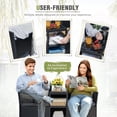 thumbnail image 6 of Vineego Outdoor Patio Loveseat Black Wicker 2-Seat Patio Conversation Set with Cushions & Center Storage Table，Gray, 6 of 7