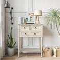 thumbnail image 4 of Costway Console Entryway Table with 3 Drawers Open Shelf for Hallway Living Room Beige, 4 of 9